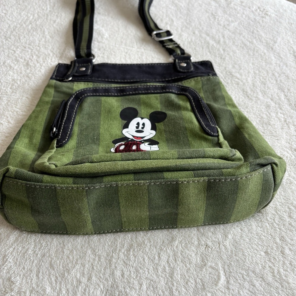Walt Disney World Mickey Mouse Green Cross Body Bag Vacation Travel Purse 11" - Picture 5 of 5